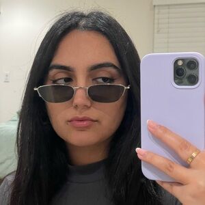 Silver thin sunglasses